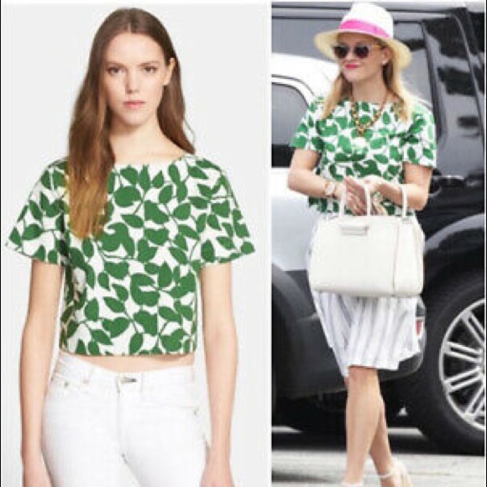 kate spade garden leaf top